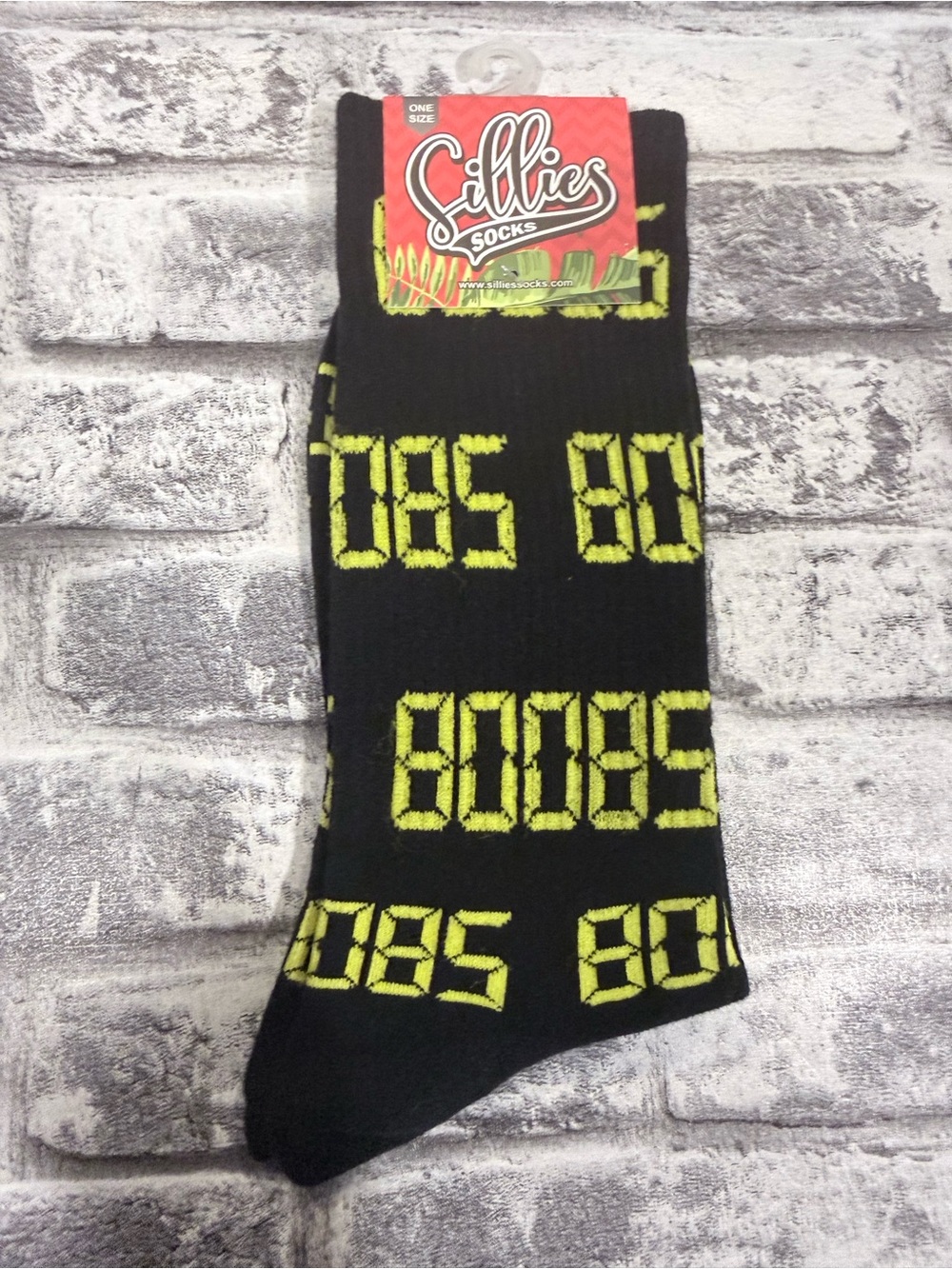 Sillies Socks 80085 Unisex Socks One Size NWT 80095 Black And Yellow IYKYK